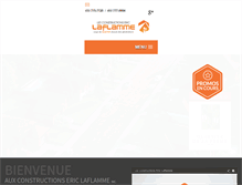 Tablet Screenshot of constructionslaflamme.com